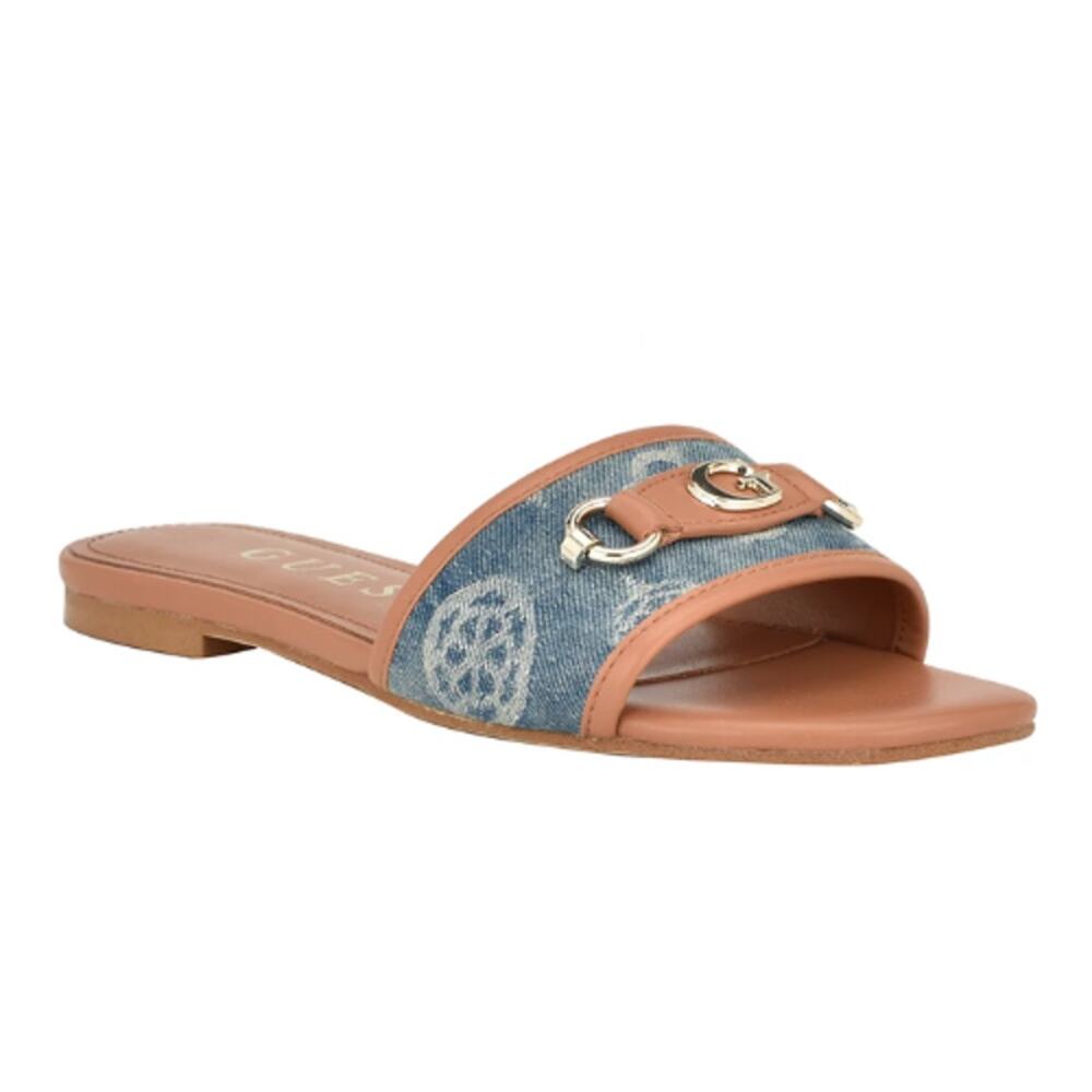 GUESS Hammi One Band with Logo and Hardware Flat Sandals Size 10